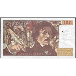F 69-04b - 1980 - 100 francs - Delacroix - Série L.34 - Etat : TB+