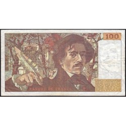 F 69-04b - 1980 - 100 francs - Delacroix - Série T.34 - Etat : TB