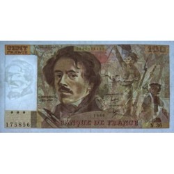 F 69-04b - 1980 - 100 francs - Delacroix - Série N.36 - Etat : TTB