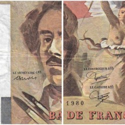F 69-04b - 1980 - 100 francs - Delacroix - Série B.39 - Etat : TB