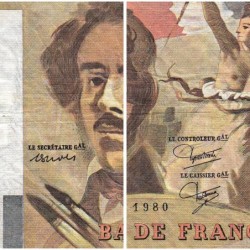 F 69-04b - 1980 - 100 francs - Delacroix - Série D.40 - Etat : TB-
