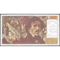 F 69-04b - 1980 - 100 francs - Delacroix - Série F.40 - Etat : TB