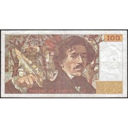 F 69-04b - 1980 - 100 francs - Delacroix - Série G.40 - Etat : TB