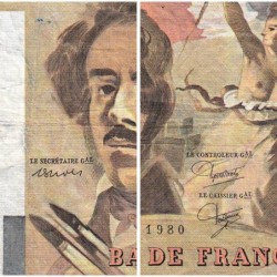 F 69-04b - 1980 - 100 francs - Delacroix - Série G.42 - Etat : TB-