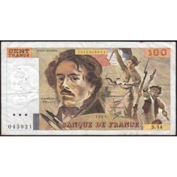 F 69-05 - 1980 - 100 francs - Delacroix - Série S.44 - Etat : TB-