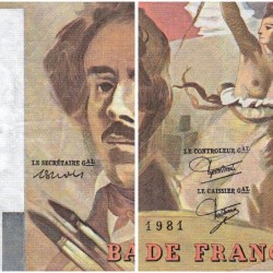F 69-05 - 1980 - 100 francs - Delacroix - Série O.45 - Etat : TTB