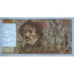 F 69-05 - 1980 - 100 francs - Delacroix - Série O.45 - Etat : TTB