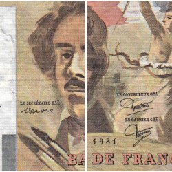 F 69-05 - 1980 - 100 francs - Delacroix - Série N.46 - Etat : TB-