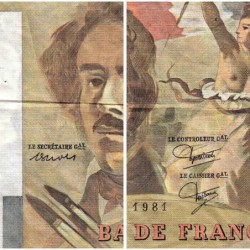 F 69-05 - 1980 - 100 francs - Delacroix - Série Y.47 - Etat : TB-