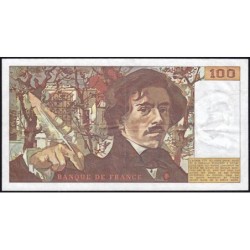 F 69-05 - 1980 - 100 francs - Delacroix - Série W.48 (remplacement) - Etat : TTB