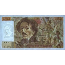F 69-05 - 1980 - 100 francs - Delacroix - Série W.48 (remplacement) - Etat : TTB