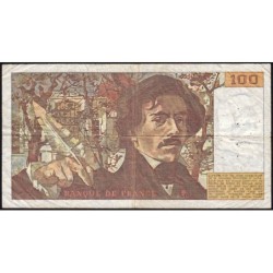 F 69-05 - 1980 - 100 francs - Delacroix - Série H.50 - Etat : TB-