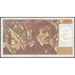 F 69-05 - 1980 - 100 francs - Delacroix - Série B.51 - Etat : TB