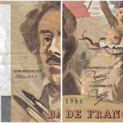 F 69-05 - 1980 - 100 francs - Delacroix - Série G.51 - Etat : TTB-