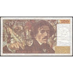 F 69-05 - 1980 - 100 francs - Delacroix - Série U.51 - Etat : TB-