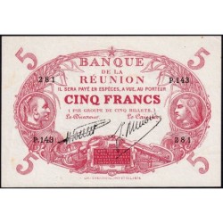 La Réunion - Pick 14_7 - 5 francs - Série P.143 - 1938 - Etat : SUP+