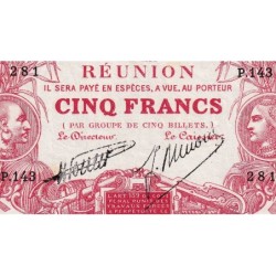 La Réunion - Pick 14_7 - 5 francs - Série P.143 - 1938 - Etat : SUP+