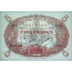 La Réunion - Pick 14_7 - 5 francs - Série P.143 - 1938 - Etat : SUP+