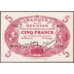 La Réunion - Pick 14_8 - 5 francs - Série M.171 - 1944 - Etat : SUP+