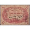 La Réunion - Pick 14_8 - 5 francs - Série J.194 - 1944 - Etat : B