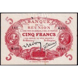 La Réunion - Pick 14_9 - 5 francs - Série M.232 - 1944 - Etat : TB+