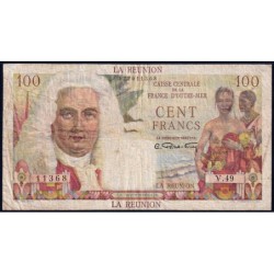 La Réunion - Pick 45 - 100 francs - Série V.49 - 1948 - Etat : TB