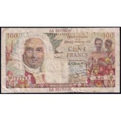 La Réunion - Pick 45 - 100 francs - Série X.49 - 1948 - Etat : TB-