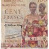La Réunion - Pick 45 - 100 francs - Série X.49 - 1948 - Etat : TB