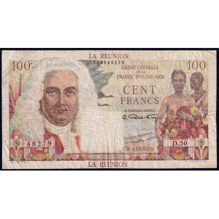 La Réunion - Pick 45 - 100 francs - Série D.50 - 1948 - Etat : TB