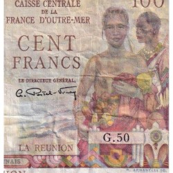 La Réunion - Pick 45 - 100 francs - Série G.50 - 1948 - Etat : TB