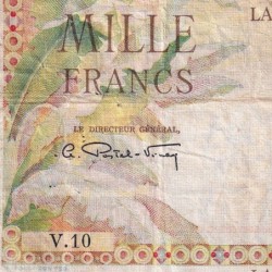 La Réunion - Pick 47 - 1'000 francs - Série V.10 - 1947 - Etat : TB