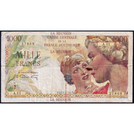 La Réunion - Pick 47 - 1'000 francs - Série A.11 - 1947 - Etat : TB+