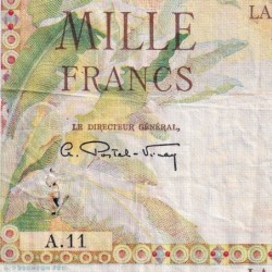 La Réunion - Pick 47 - 1'000 francs - Série A.11 - 1947 - Etat : TB+