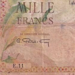 La Réunion - Pick 47 - 1'000 francs - Série E.11 - 1947 - Etat : AB