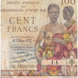 La Réunion - Pick 49 - 100 francs - Série J.1 - 1960 - Etat : TB-