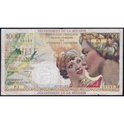 La Réunion - Pick 52a - 1'000 francs - Série P.1 - 1964 - Etat : TB