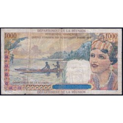 La Réunion - Pick 52a - 1'000 francs - Série P.1 - 1964 - Etat : TB