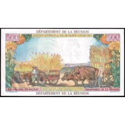 La Réunion - Pick 54b - 10 nouv. francs sur 500 francs - Série W.1 - 1971 - Etat : SPL+