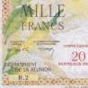 La Réunion - Pick 55b - 20 nouv. francs sur 1000 francs - Série R.2 - 1971 - Etat : TTB