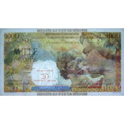 La Réunion - Pick 55b - 20 nouv. francs sur 1000 francs - Série R.2 - 1971 - Etat : TTB