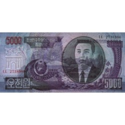 Corée du Nord - Pick 46c_2 - 5'000 won - Série ㄴㄴ - 2006 - Etat : NEUF