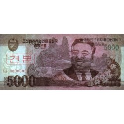 Corée du Nord - Pick 66s - 5'000 won - Série ㄴㅅ - 2008 (2009) - Spécimen - Etat : NEUF