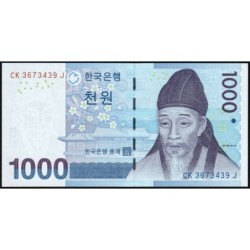 Corée du Sud - Pick 54a - 1'000 won - Série J CK - 2007 - Etat : NEUF