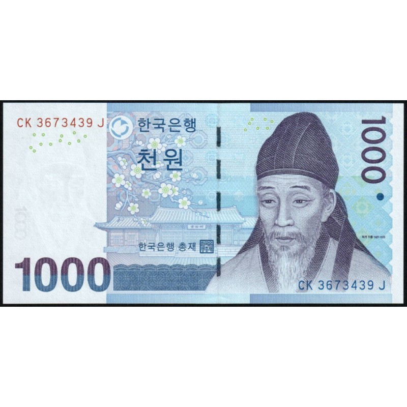 Corée du Sud - Pick 54a - 1'000 won - Série J CK - 2007 - Etat : NEUF