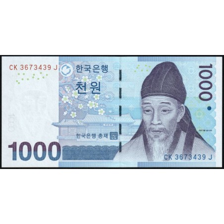 Corée du Sud - Pick 54a - 1'000 won - Série J CK - 2007 - Etat : NEUF