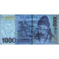 Corée du Sud - Pick 54a - 1'000 won - Série J CK - 2007 - Etat : NEUF