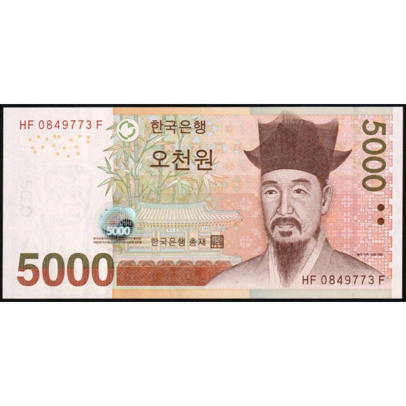 Corée du Sud - Pick 55a - 5'000 won - Série F HF - 2006 - Etat : NEUF
