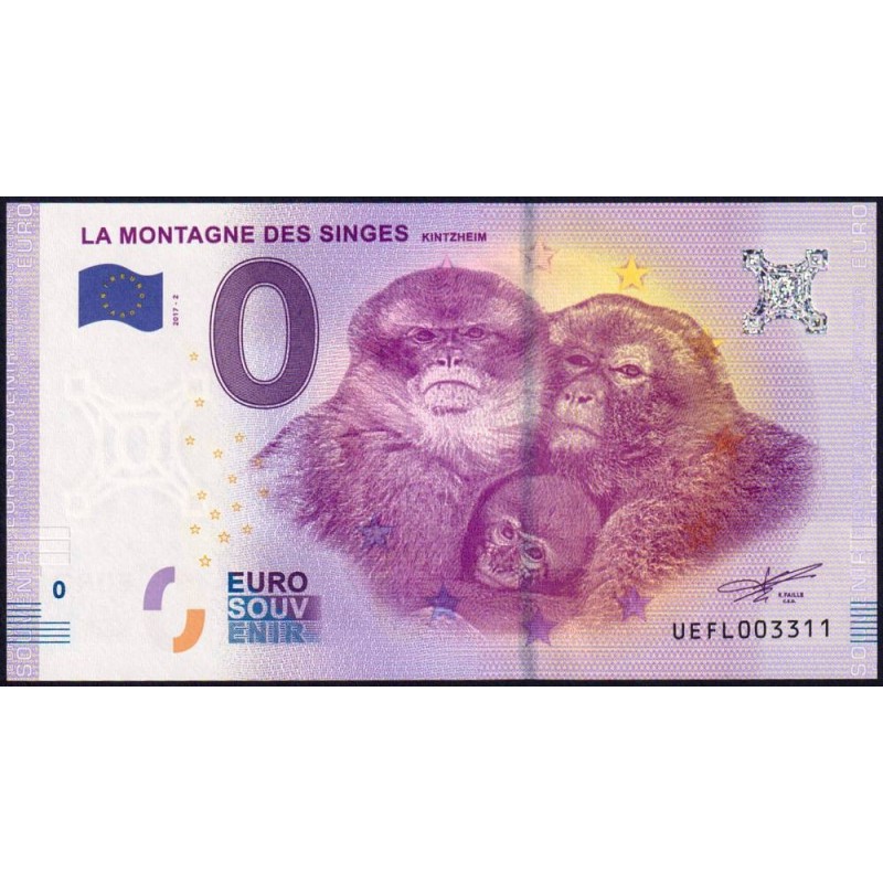 67 - Kintzheim - La Montagne des Singes - UEFL-2017-2 - Etat : NEUF