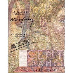 F 28ter-02 - 17/07/1947 - 100 francs - Jeune Paysan - Série Z.204 - Erreur signature - Etat : B+