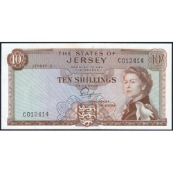 Jersey - Pick 7a - 10 shillings - Série C - 1963 - Etat : SPL+